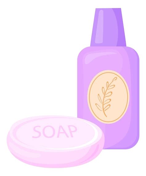 Premium Vector | Soap and shampoo bottle cartoon bathroom accessories