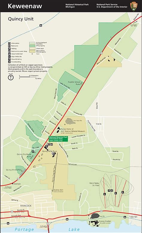 Quincy Unit Map - Keweenaw National Historical Park (U.S. National Park ...