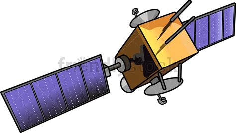 Space Satellite Cartoon Clipart Vector - FriendlyStock