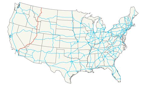 United States Interstate Map • mappery