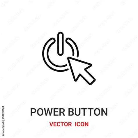 power button icon vector symbol. power button symbol icon vector for ...