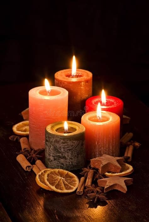 Colourful Candles stock image. Image of pricket, metal - 11909167