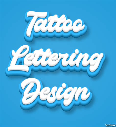 Tattoo Lettering Design Text Effect and Logo Design Font