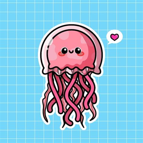 Premium Vector | Cute Jellyfish Vector Illustration