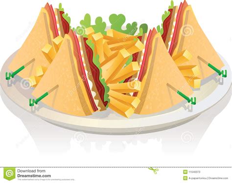 Sandwich And Chips Clip Art