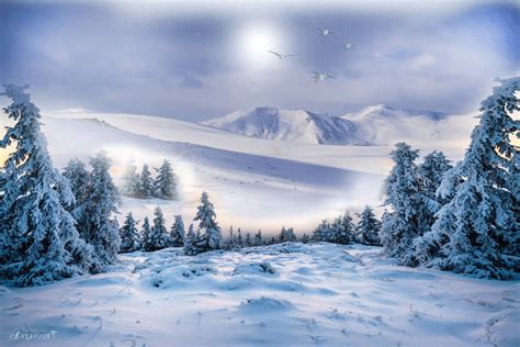 The icy landscape by annemaria48 on DeviantArt