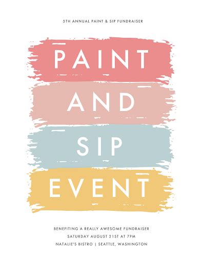 Free Paint & Sip Event Template - Customize with PicMonkey