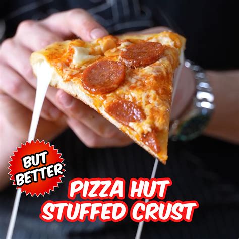 Pizza Hut Stuffed Crust...But Better! 😈 | Making Pizza Hut Stuff Crust At Home 🍕 | By Joshua ...