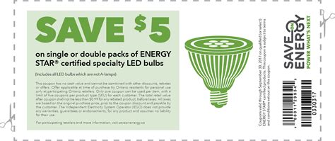 Save Energy - Residential - Coupons - ENERGY STAR LED Bulbs - Hydro Ottawa