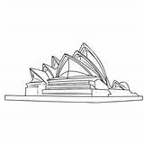 Sydney Opera House Australia Coloring Page For Kids  Free sketch template