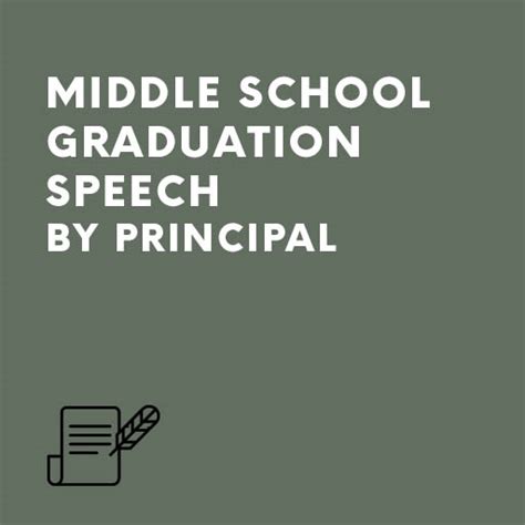 Middle School Graduation Speech by Principal – iSpeeches.com