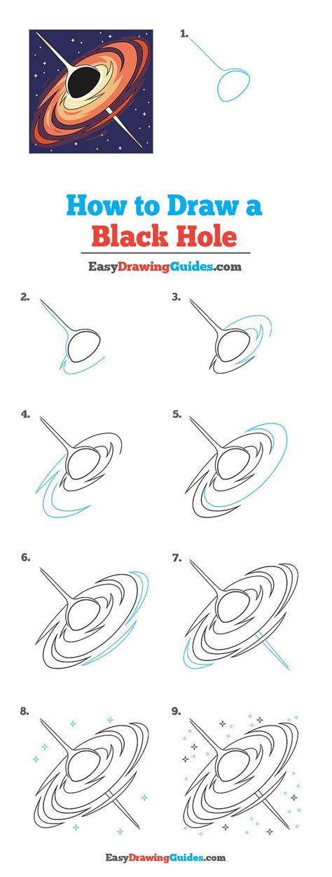 How to Draw a Black Hole - Really Easy Drawing Tutorial | Space ...