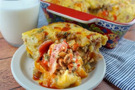 Loaded Farmhouse Breakfast Egg Casserole - The Food Hussy