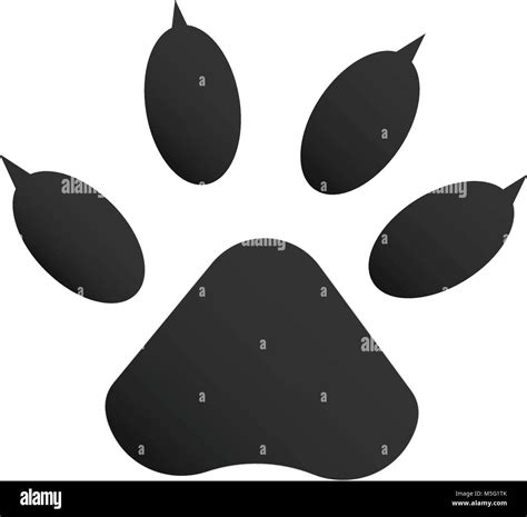 Dog or cat paw print icon line outline style isolated on white ...