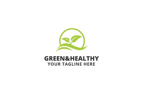 Green & Healthy Logo Template | Branding & Logo Templates ~ Creative Market