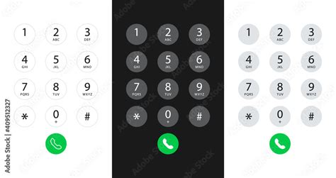 Smartphone dial keypad with numbers and letters. Interface keypad for ...