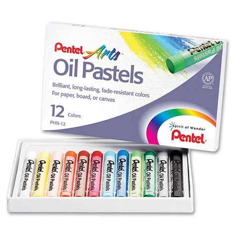 Pentel Oil Pastels, 12 count - PENPHN12 | Pentel Of America | Pastels