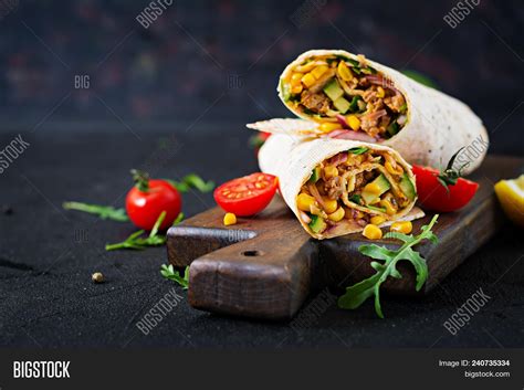 Burritos Wraps Beef Image & Photo (Free Trial) | Bigstock