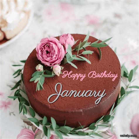 🎂 Happy Birthday January Cakes 🍰 Instant Free Download