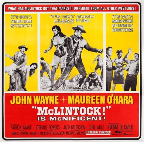 Mclintock! Us Poster Art Left And Center Insets: John Wayne Maureen O'Hara; Right Inset: John ...