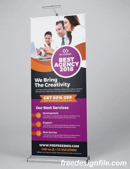 Best Agency Roll-Up Banner PSD Template free download