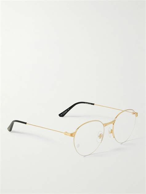 Cartier Eyewear - Round-Frame Gold-Tone Titanium Optical Glasses Cartier