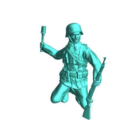 Set of five German WW2 infantry troops (with MP40) - WW2 min | 3D models download | Creality Cloud
