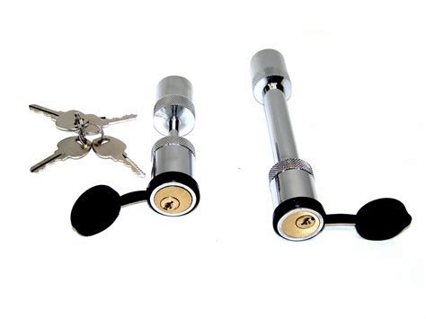 Hitch Pin Lock Trailer Coupler 2 pcs set Keyed Alike Same Key Open Lock ...