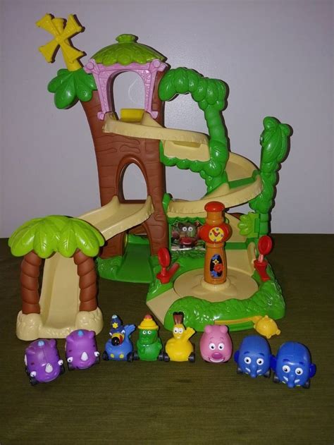 Jungle Junction Big Roadway Playset 7 Figures Bungo Ellyvan Lance Hippobus #FisherPrice ...