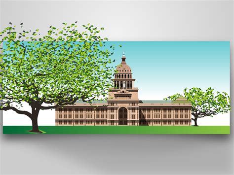 Texas State Capitol Vector Illustration By Designrar by Israr Khan on Dribbble