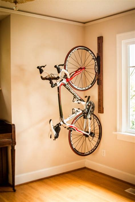 Premium handcrafted 4 adjustable vertical wall-mount bike rack are ...