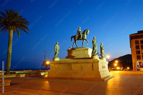 Napoleon Bonaparte. Corsica, Ajaccio, equestrian statue of Napoleon ...