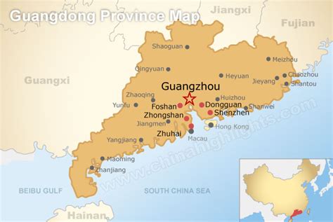 Guangzhou Map, Map of Guangzhou, Guangzhou City Map