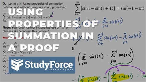 Using Properties of Summation Notation to Prove a Statement | Advanced ...