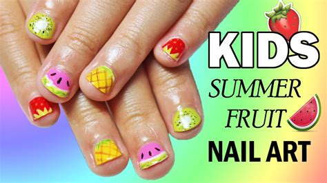 5 Easy Nail Art Designs For Kids | SUMMER FRUIT | Nailed It NZ - YouTube