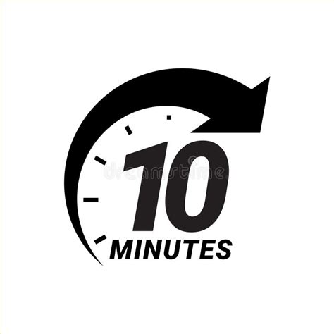 Minute Timer Icons. Sign for Ten Minutes Stock Vector - Illustration of ...