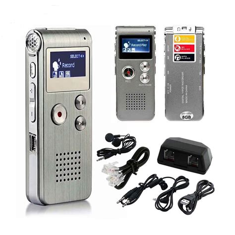 Voice Record Mini 8GB Digital Sound Audio Recorder Dictaphone MP3 ...