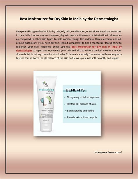 Best Moisturizer for Dry Skin in India by the Dermatologist by ...