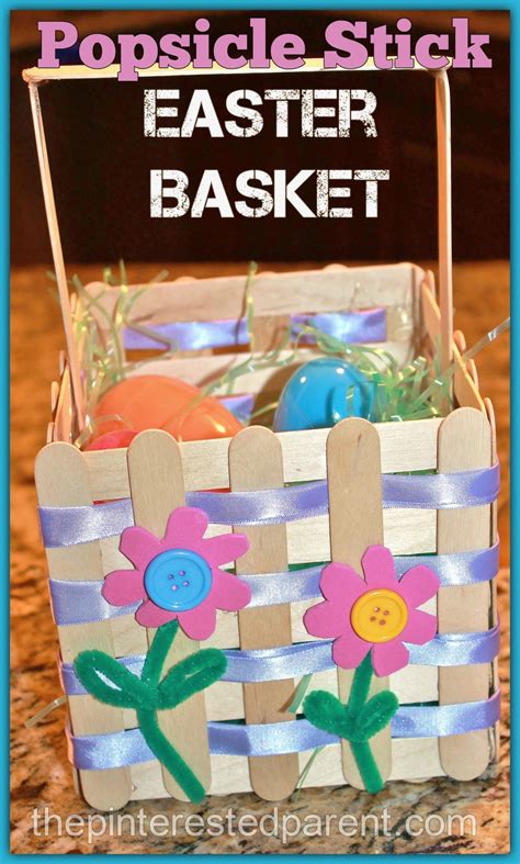 Craft Stick Easter Basket – The Pinterested Parent