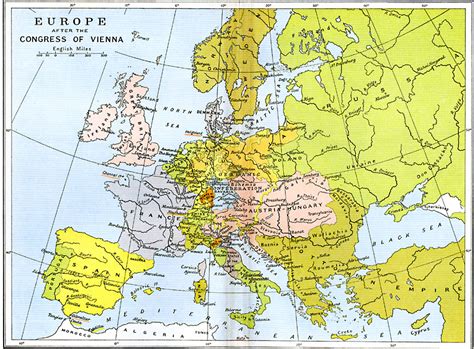 Map Of Europe After The Congress Of Vienna 1815