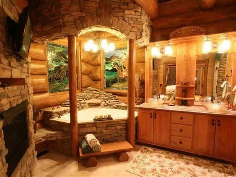 Bathroom design | Log homes, Home, My dream home