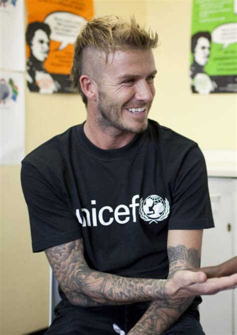 David Beckham Mohawk Hairstyle: Stylish Long Messy Mohawk Haircut for Men