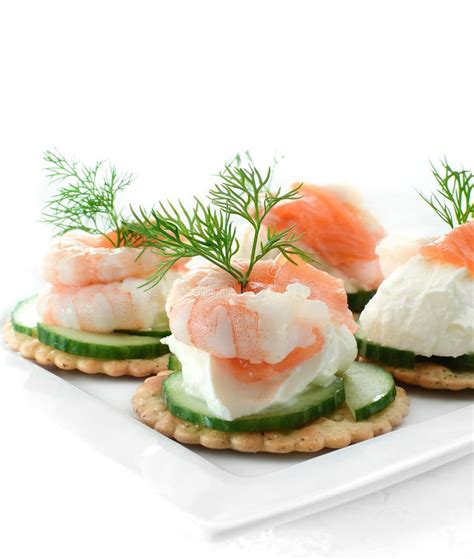 Seafood Salad Canapes stock image. Image of christmas - 45271727