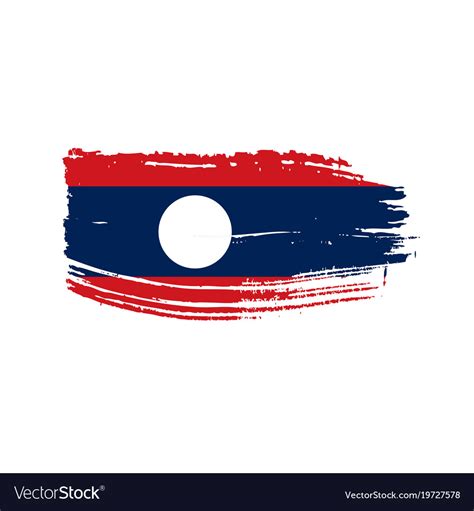 Laos flag Royalty Free Vector Image - VectorStock