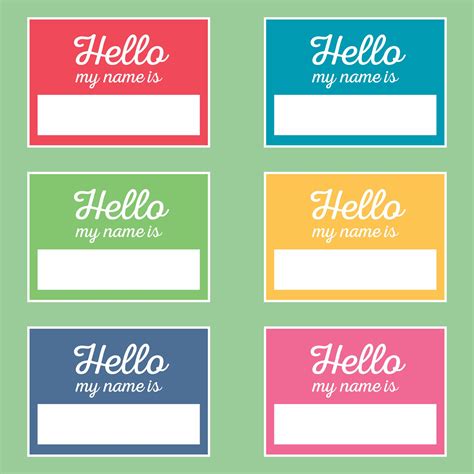 Name Tag Template Free Download Download Free Templates For Name Tags And Badges For Your Next ...