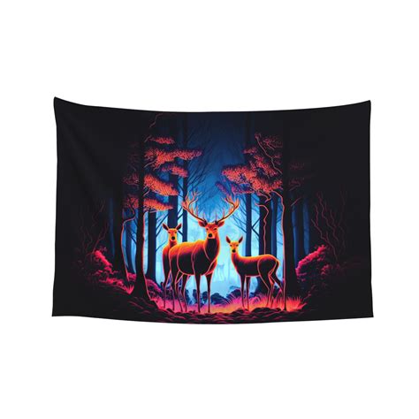 Aurora Deer Art Tapestry, Wall Tapestry Decor Home Decor Bedroom Living Room Dorm Tapestry Room ...