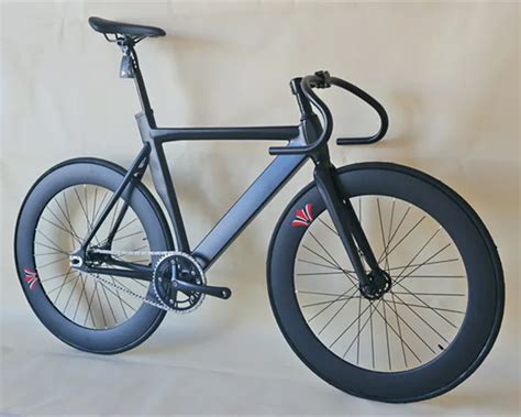 Fixed Gear Bike fixie 700C bicycle Frame 53cm Aluminum Alloy FORK cycle Complete Road Bike ...