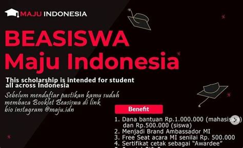 Beasiswa Maju Indonesia untuk Pelajar SMA Sederajat dan Mahasiswa Dalam ...