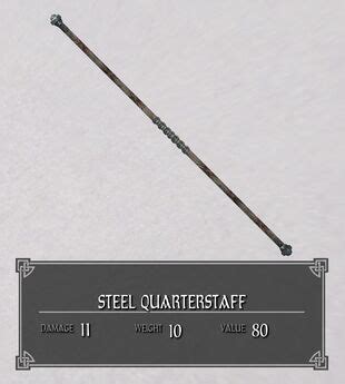 Steel Quarterstaff (Immersive Weapons) | Legacy of the Dragonborn ...