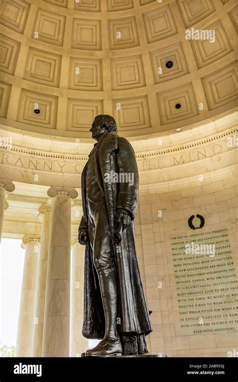 Bronze Jefferson Statue Jefferson Memorial Washington DC. Statue by ...